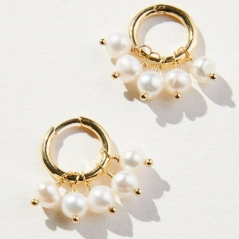 Anthropologie French Dispatch Pearl Earrings